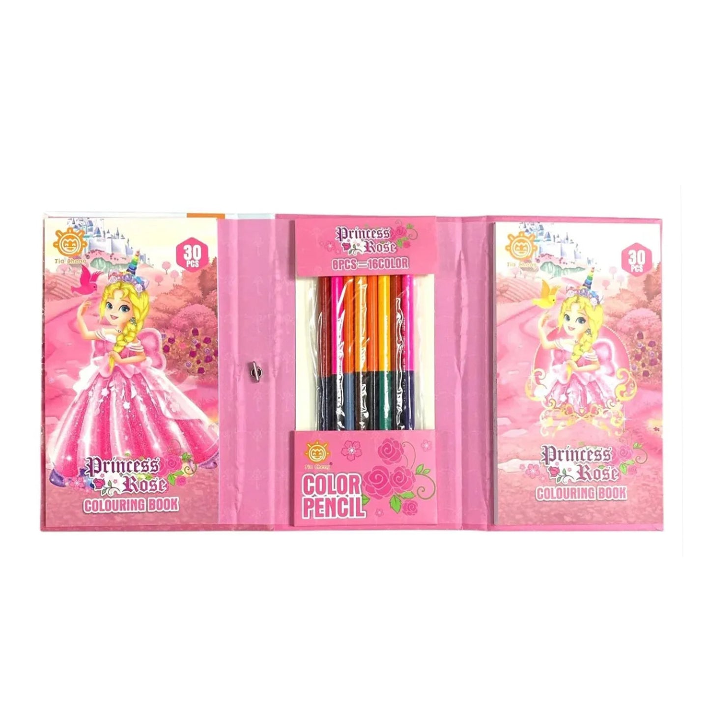 Princess Rose Colouring Book Set