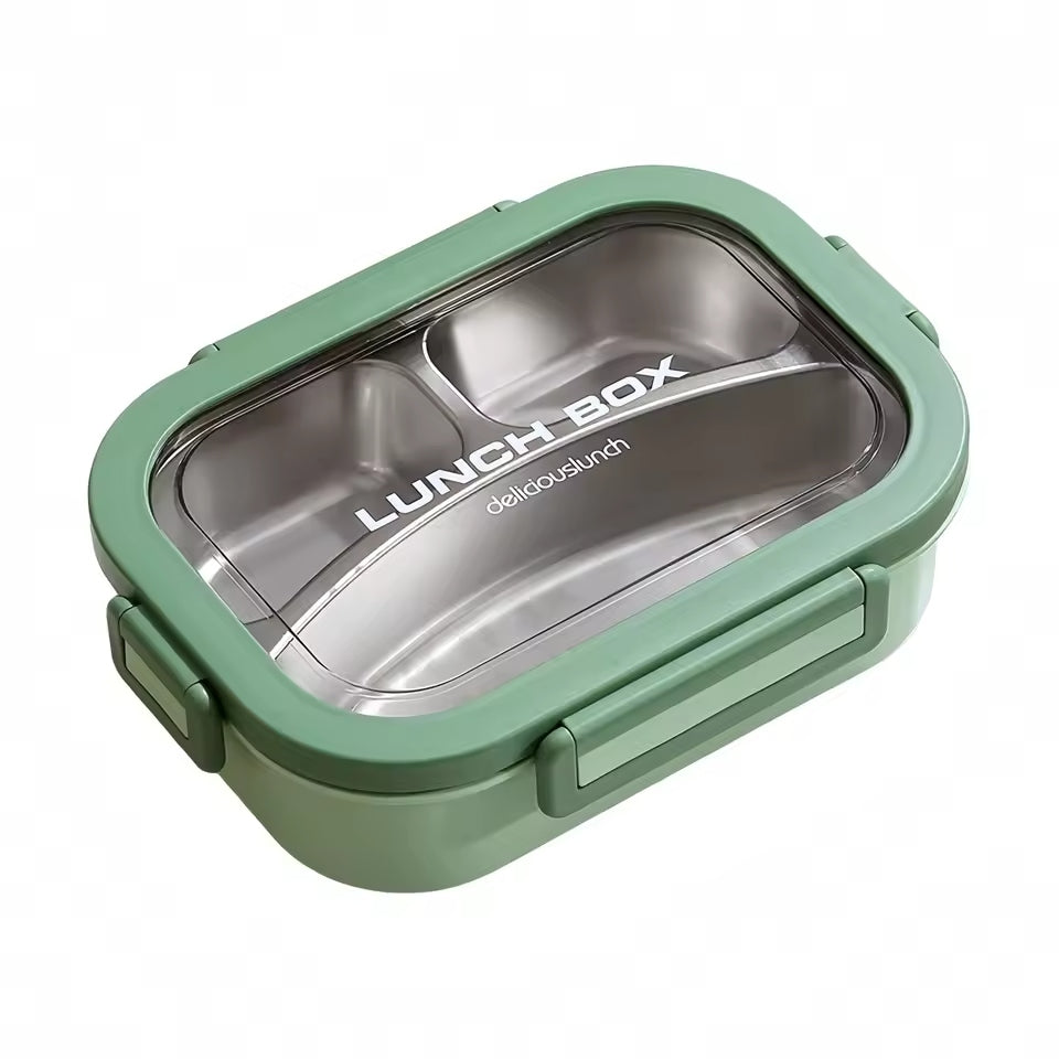 Stainless Steel 3-Compartment Lunch Box