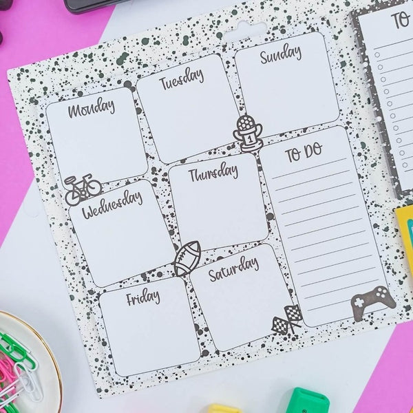 Gamer Edition Weekly Planner & To Do List + Sticky Note Set