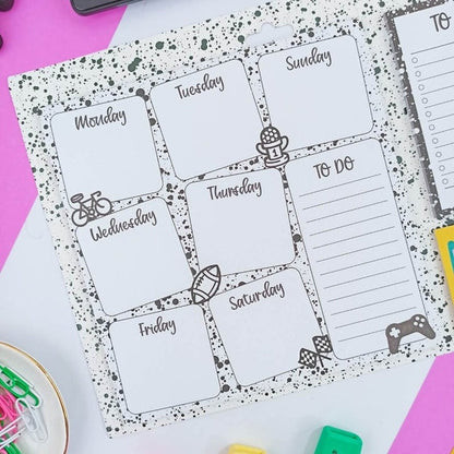 Gamer Edition Weekly Planner & To Do List + Sticky Note Set