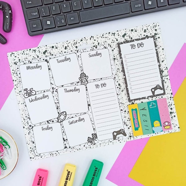 Gamer Edition Weekly Planner & To Do List + Sticky Note Set