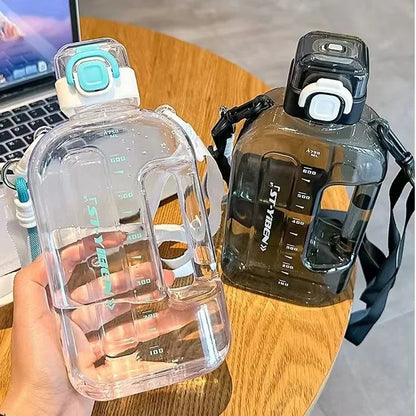ST-YIBEN 750ML Portable Flat Water Bottle With Carrying Strap