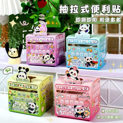 Panda Daily Adventure - Decorative Sticky Note Roll (Available in 4 Colours)