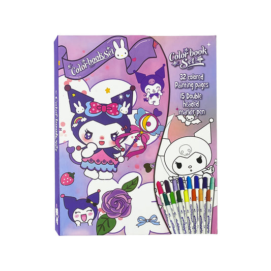 Kuromi Colouring Book Set