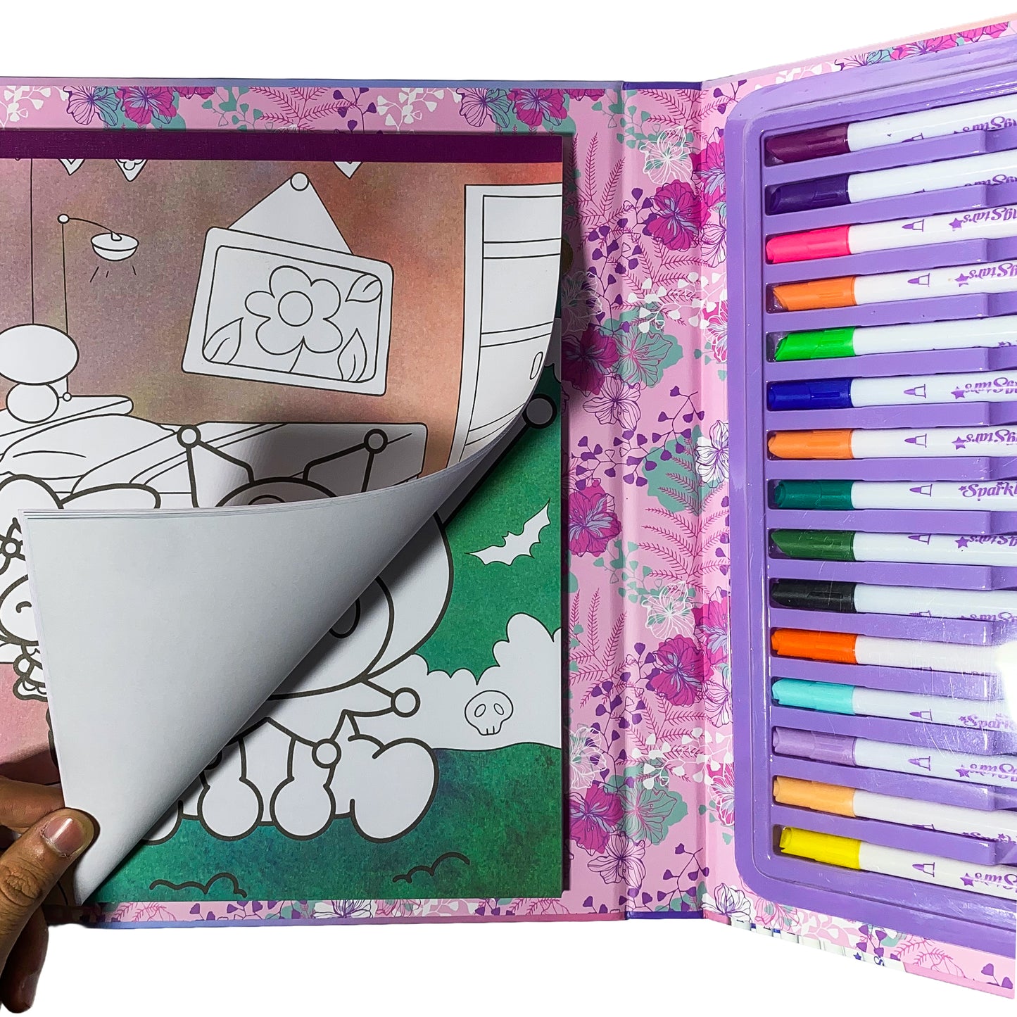 Kuromi Colouring Book Set