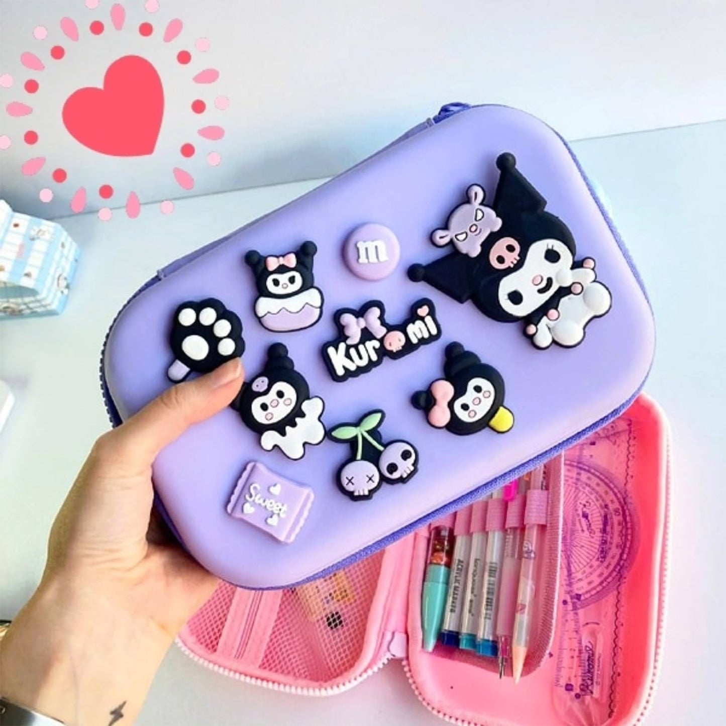 Sanrio Kuromi 3D Character Hard-shell Pencil Case