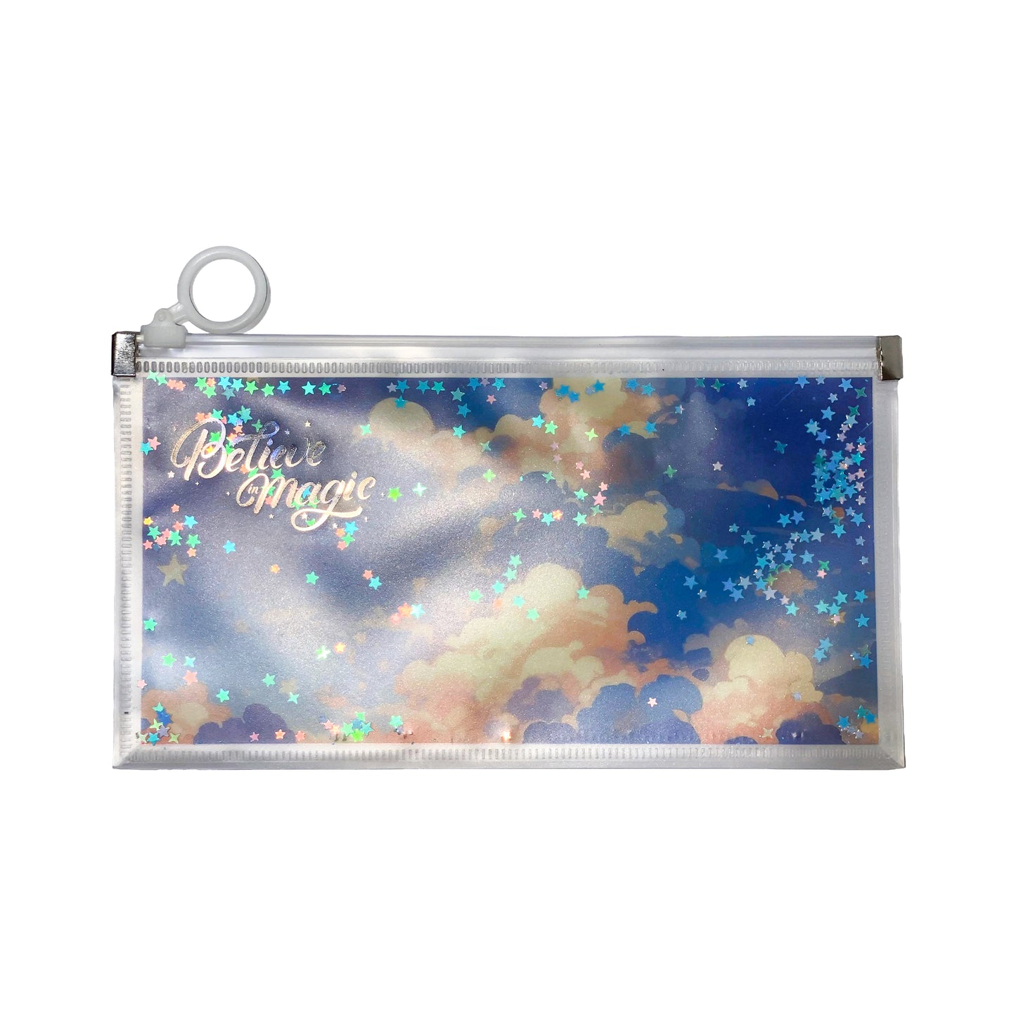 Aesthetic Glitter Stationary Transparent Pouch