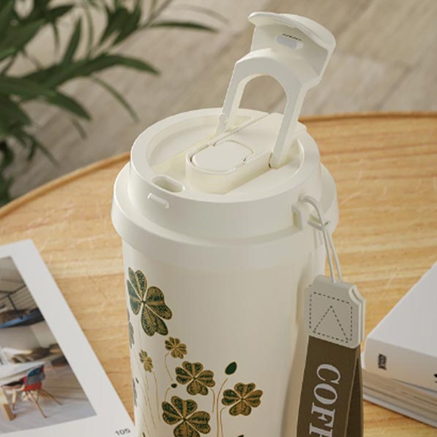 Four Leaf Clover Vacuum Insulated Coffee Tumbler