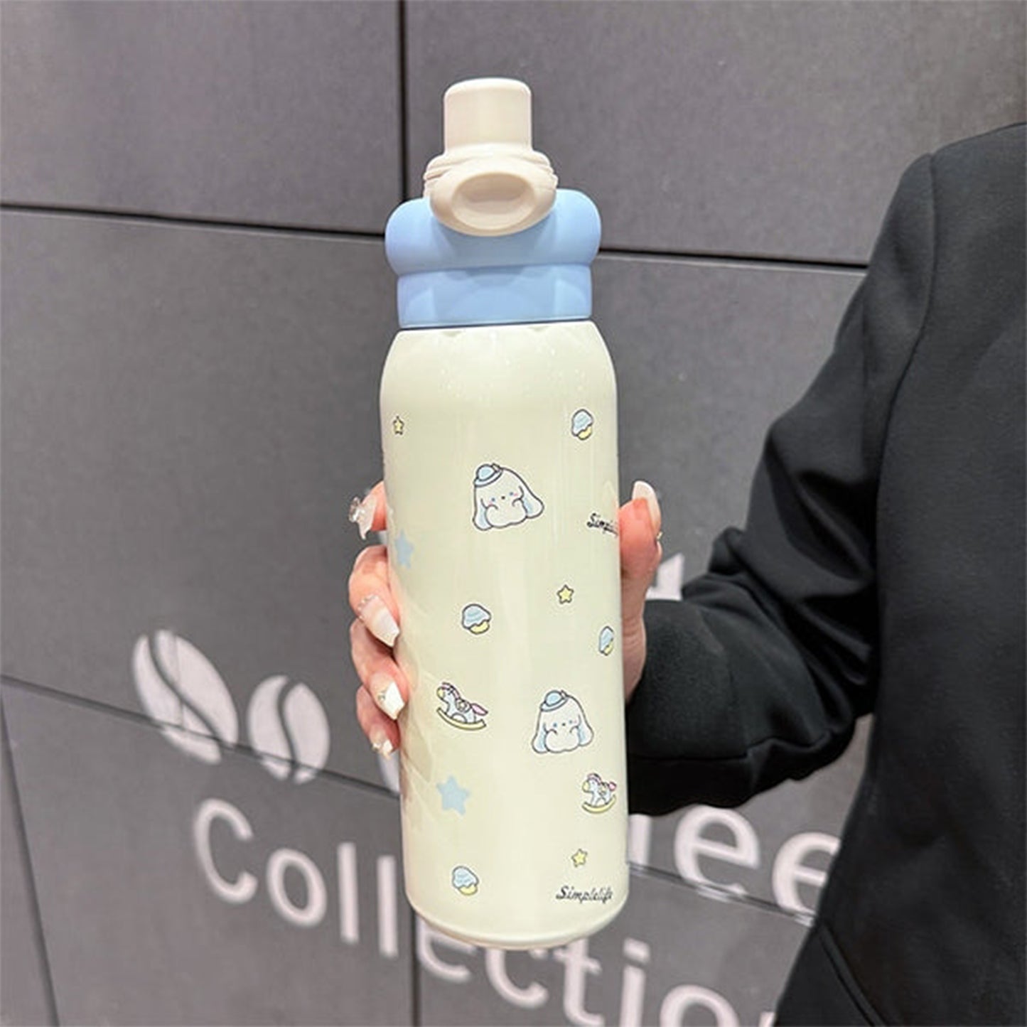 Slim 600ML Insulated Stainless Steel Kids Water Bottle