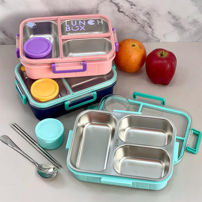 IQIX Partition Seal SUS304 Stainless Steal Lunch Box
