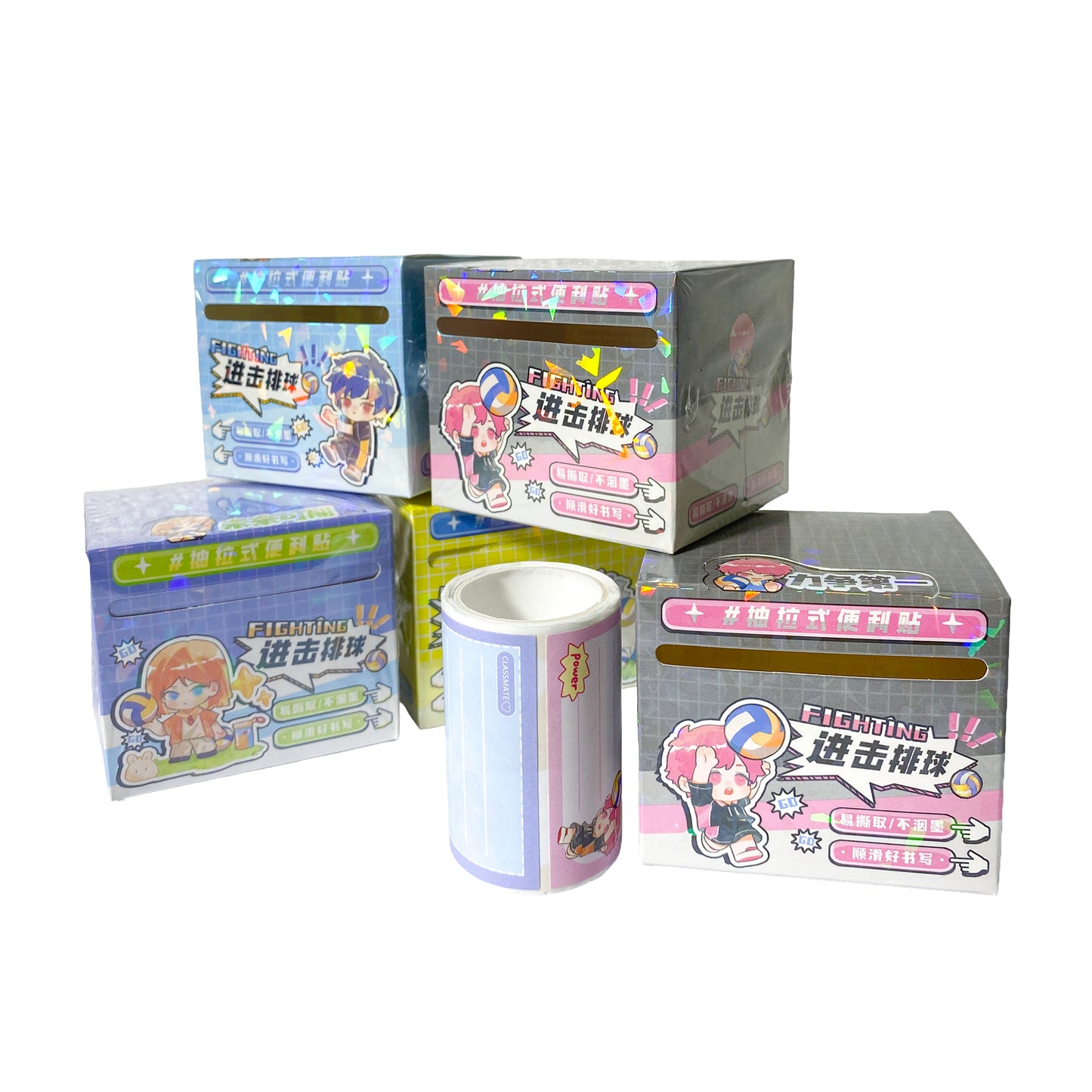 Fighting Go! Sports Anime Sticky Note Roll (Available in 4 Colours)