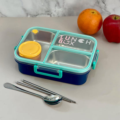 IQIX Partition Seal SUS304 Stainless Steal Lunch Box