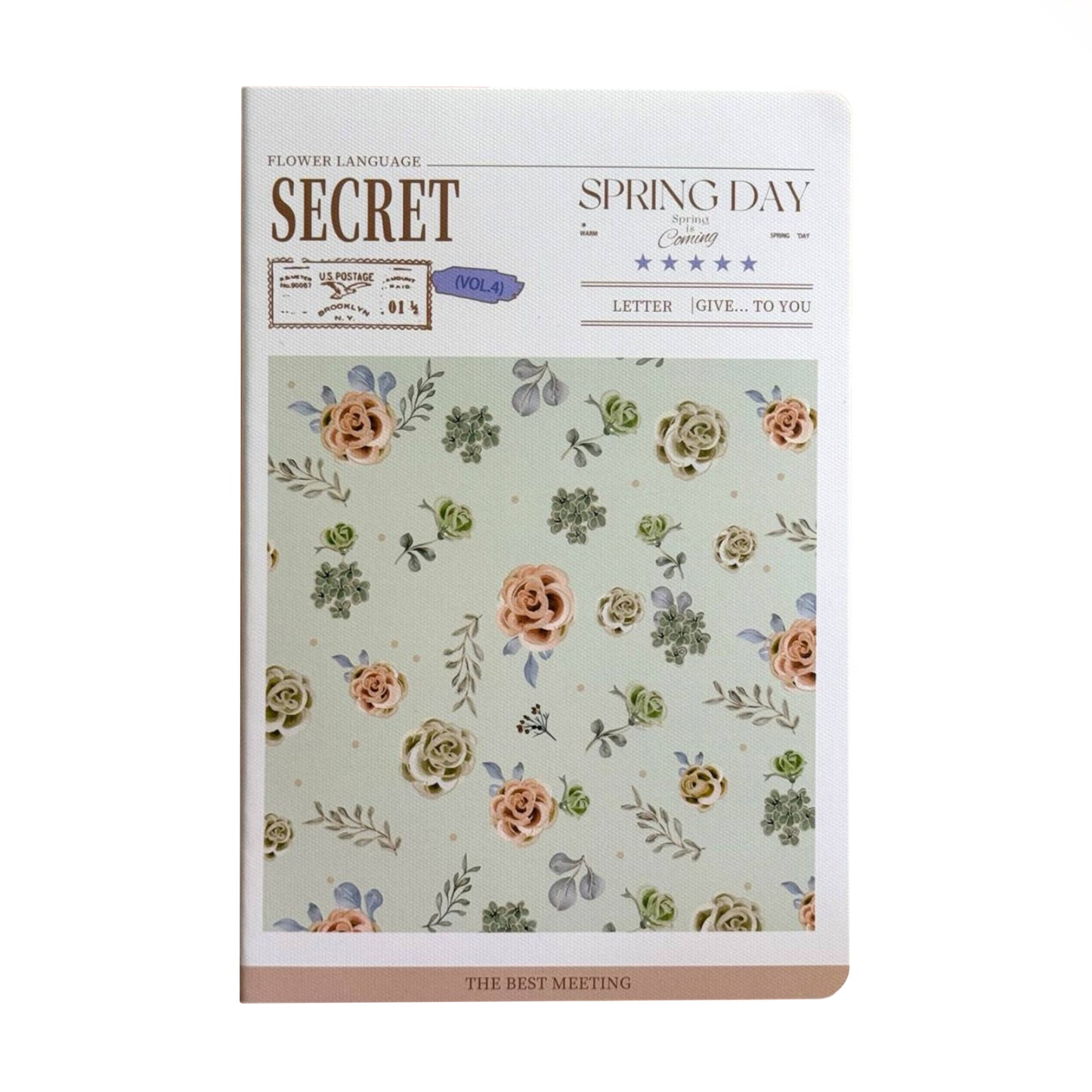 Spring Day Floral Pattern Journal