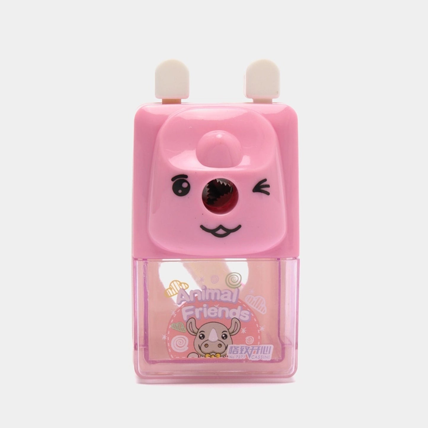 Cute Rhinoceros Hand Rotating Pencil Sharpener