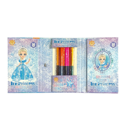 Ice Princess Colouring Book Set