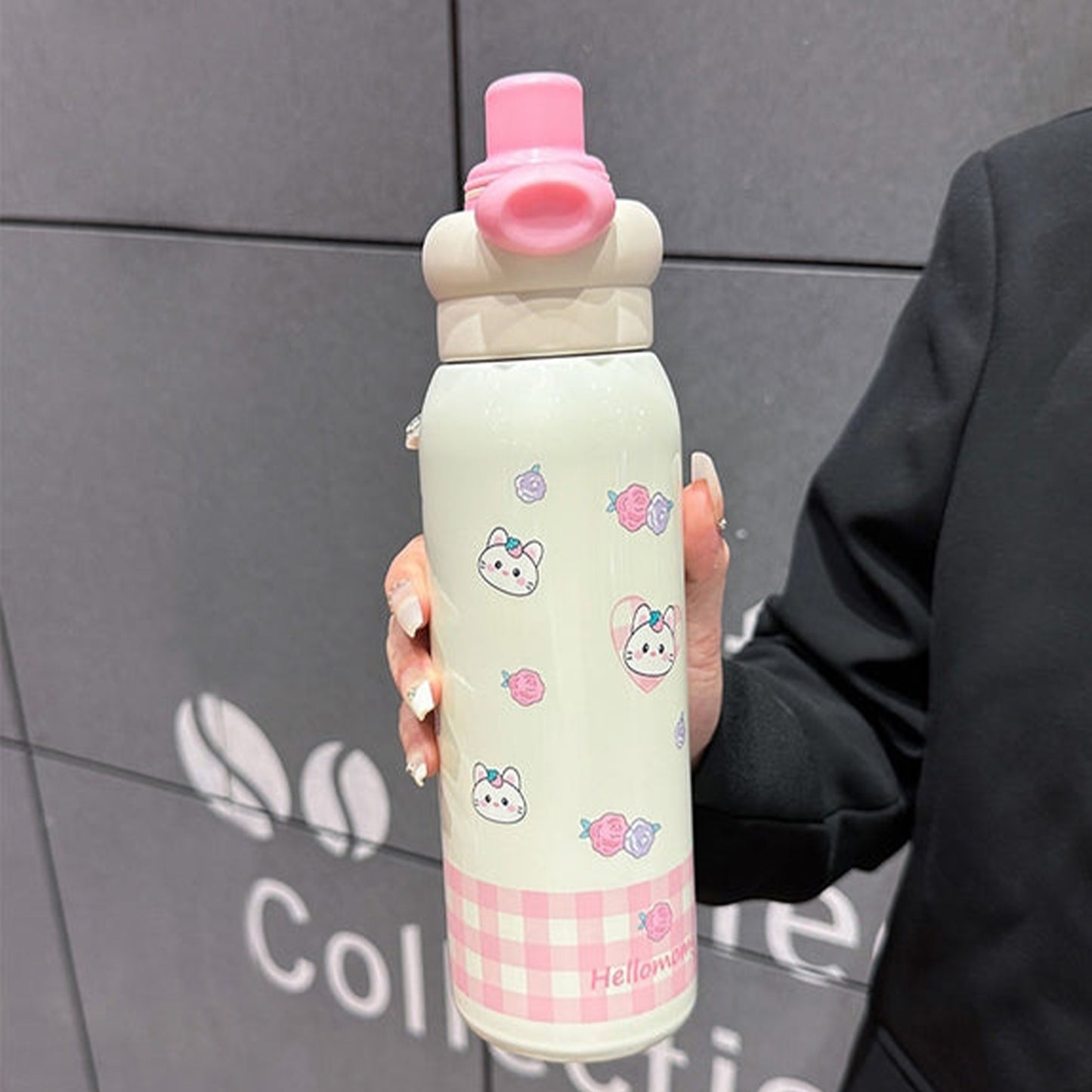 Slim 600ML Insulated Stainless Steel Kids Water Bottle
