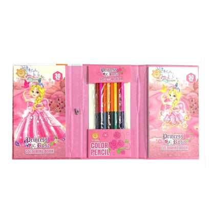 Princess Rose Colouring Book Set
