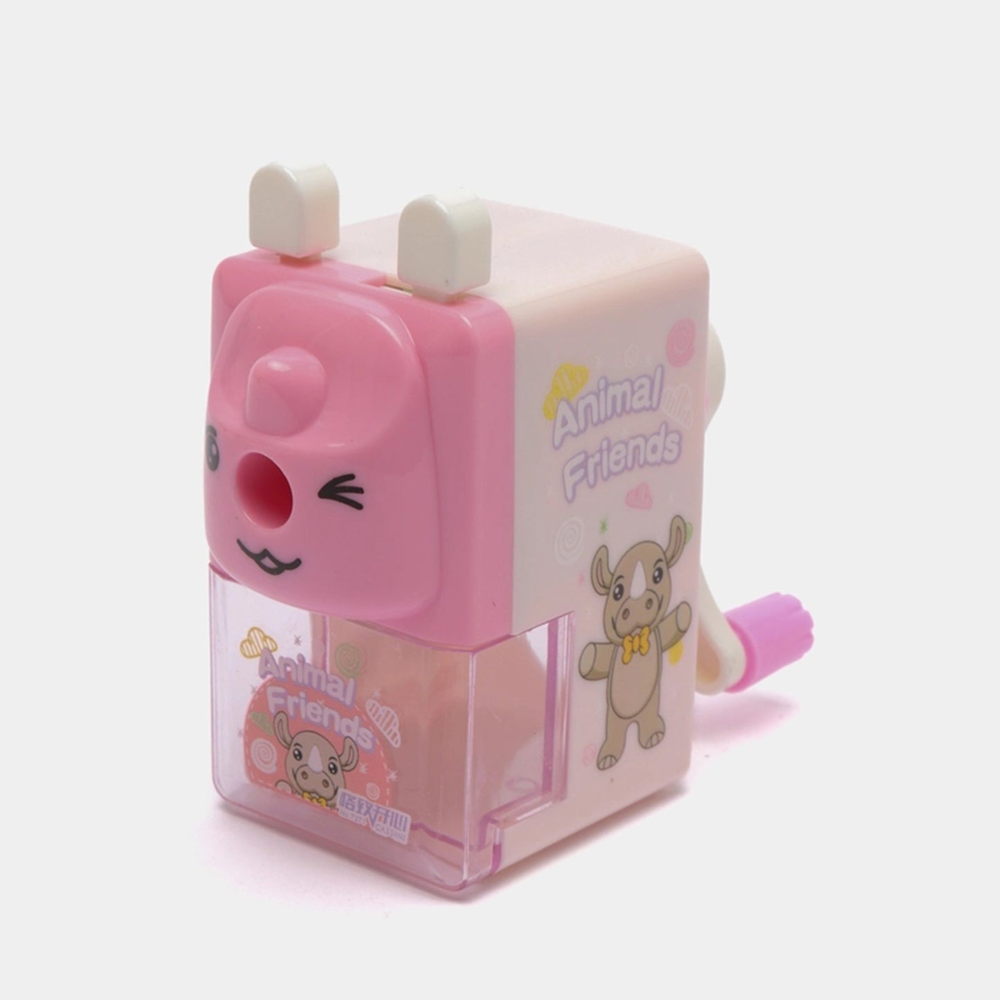 Cute Rhinoceros Hand Rotating Pencil Sharpener