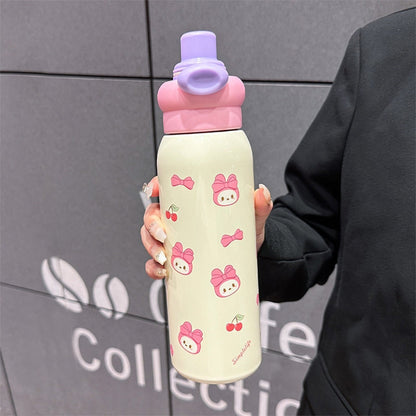 Slim 600ML Insulated Stainless Steel Kids Water Bottle