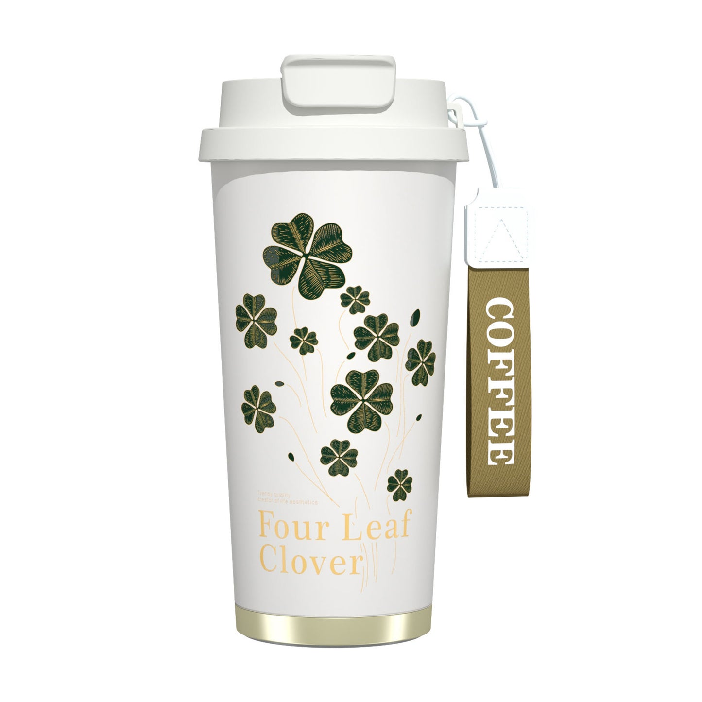 Four Leaf Clover Vacuum Insulated Coffee Tumbler
