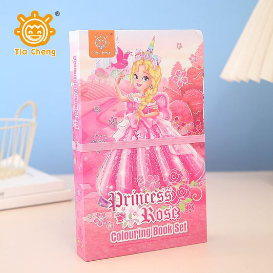 Princess Rose Colouring Book Set