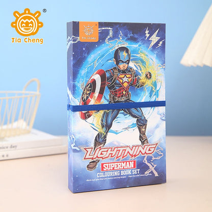 Lightning Superman Colouring Book Set