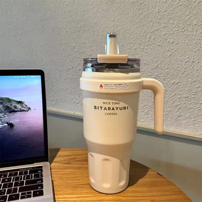 SITARAYURI Insulated Stainless Steel Travel Tumbler With Side Handle