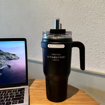 SITARAYURI Insulated Stainless Steel Travel Tumbler With Side Handle