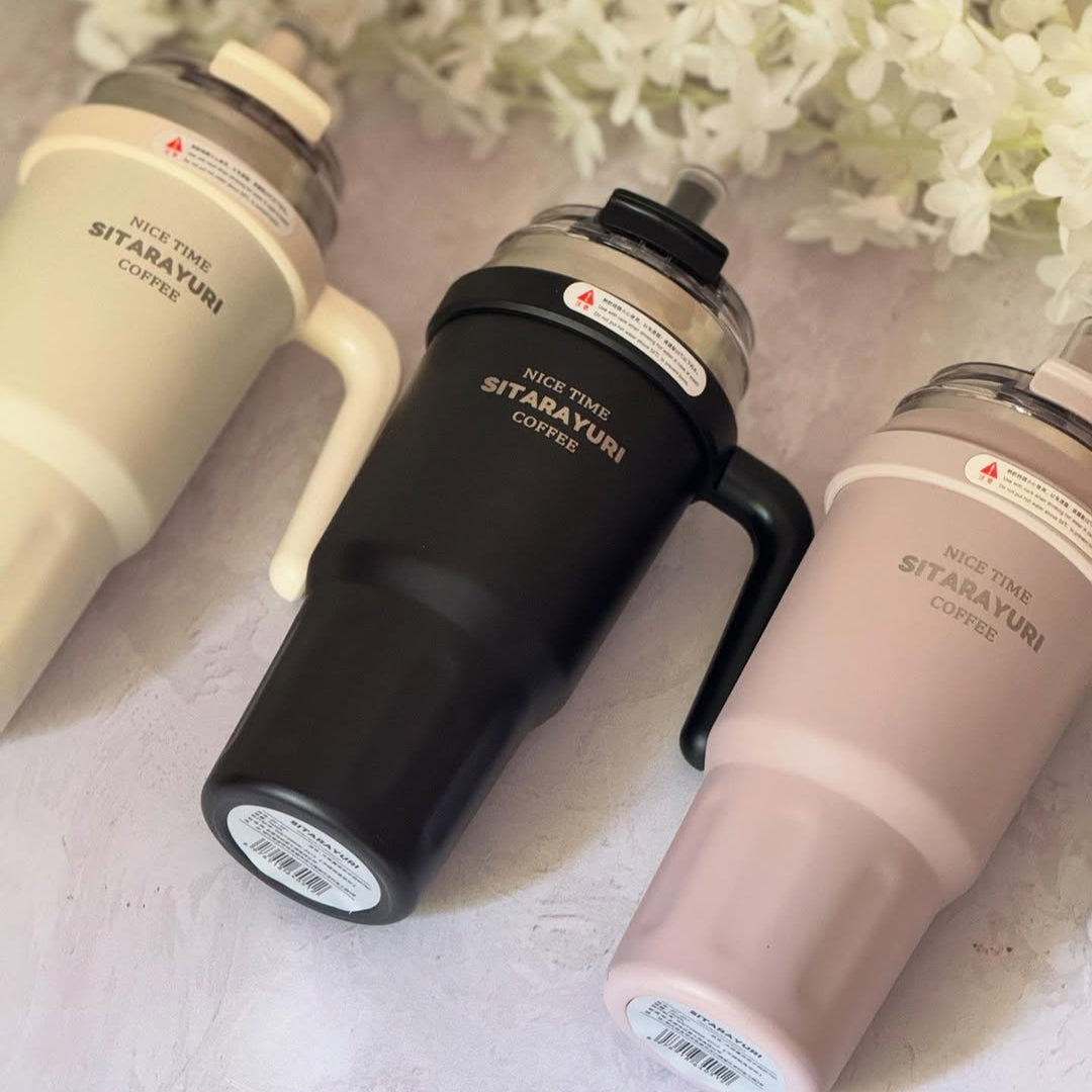 SITARAYURI Insulated Stainless Steel Travel Tumbler With Side Handle